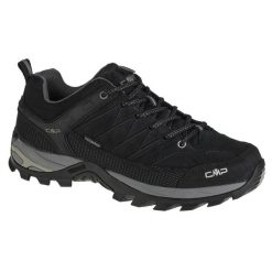 Buty trekkingowe męskie CMP Rigel. Czarne buty zimowe męskie CMP, bez wzorów, z materiału, bez obcasa, bez zapięcia. W wyprzedaży za 359.99 zł.