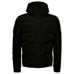Kurtka puchowa z kapturem Superdry Everest. Szare kurtki męskie Superdry, xl, z aplikacjami, z elastanu, klasyczne, z kapturem. Za 640.50 zł.