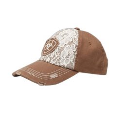 Czapka damska Ariat Lace. Brązowe czapki damskie Ariat, bez wzorów, sportowe. Za 188.00 zł.