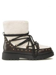DeeZee Botki WS5592-21 Beżowy. Brązowe botki damskie DeeZee, bez wzorów, ze skóry, bez obcasa, na płaskiej podeszwie, bez zapięcia. Za 199.99 zł.