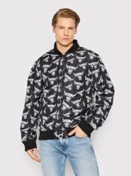 New Era Kurtka bomber Chicago Bulls All Over Logo 12893178 Czarny Regular Fit. Czarne kurtki męskie New Era, l, bez wzorów, z syntetyku, bez kaptura. Za 499.99 zł.