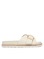 Gant Klapki 32501254 Biały. Białe klapki damskie GANT, bez wzorów, ze skóry, bez obcasa, bez zapięcia. Za 459.99 zł.