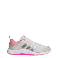 Buty treningowe Everyset. Białe obuwie sportowe damskie Adidas, bez wzorów, z materiału, bez zapięcia, na fitness i siłownię. W wyprzedaży za 363.05 zł.