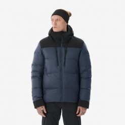 Kurtka trekkingowa męska puchowa Forclaz MT900 - 20°C. Czarne kurtki męskie FORCLAZ, na lato, l, bez wzorów, z materiału, z kapturem. Za 599.99 zł.