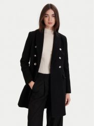 Morgan Płaszcz wełniany 252-GATIM.F Czarny Regular Fit. Czarne płaszcze damskie Morgan, na zimę, bez wzorów, z syntetyku, bez kołnierzyka, bez kaptura. Za 929.99 zł.