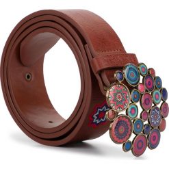 Pasek Damski DESIGUAL - 19WARP18 2000. Brązowe paski damskie Desigual, bez wzorów, ze skóry ekologicznej. Za 149.00 zł.