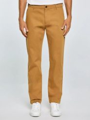 Spodnie męskie chinosy jasnobrązowe Trevor 802. Brązowe eleganckie spodnie męskie BIG STAR, bez wzorów, z materiału, eleganckie. Za 229.99 zł.