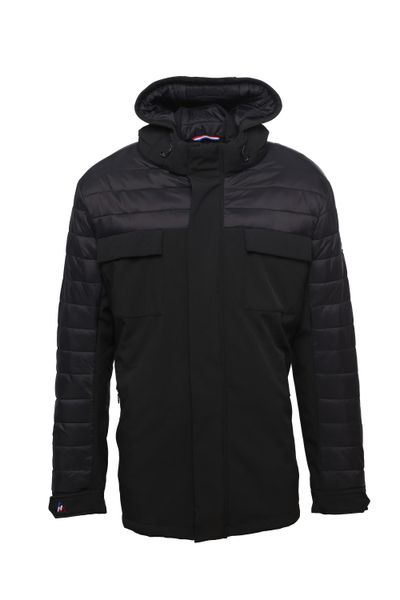 Parka Peak Mountain Cantheon. Czarne parki męskie Peak Mountain, xl, bez wzorów, bez kołnierzyka, bez kaptura. Za 479.00 zł.