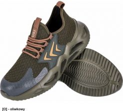 Reis Półbuty bezpiecznie CLUMP męskie podnosek podeszwa antypoślizgowa dziany materiał tekstylny połączeniu z TPU oliwka BRCLUMP SB P 43. Półbuty męskie Reis, bez wzorów, z materiału, bez obcasa, bez zapięcia. Za 120.20 zł.