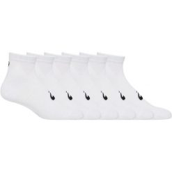 Skarpetki Asics Quarter (x6). Białe skarpetki damskie Asics, bez wzorów, z bawełny. Za 138.00 zł.