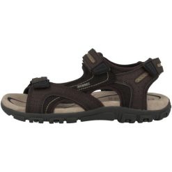 Sandały GEOX U SANDAL STRADA D Brązowy. Brązowe sandały męskie Geox, na lato, bez wzorów, z materiału, bez zapięcia. Za 317.99 zł.