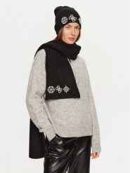 Guess Szalik AW5178 POL03 Czarny. Czarne rękawiczki damskie Guess, z aplikacjami, z materiału. Za 269.99 zł.