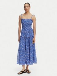 Tommy Jeans Sukienka letnia DW0DW20339 Niebieski Regular Fit. Niebieskie sukienki damskie Tommy Jeans, na lato, s, bez wzorów, z jeansu, bez kołnierzyka, bez ramiączek. Za 569.99 zł.