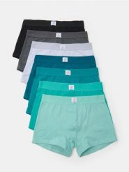 Bokserki 7 pack - zielony. Zielone bokserki męskie Sinsay, bez wzorów. Za 59.99 zł.