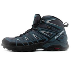 Buty trekkingowe męskie Salomon X Ultra Pioneer Mid Gtx. Czarne trekkingi męskie Salomon, z gumy, za kostkę, bez zapięcia. Za 695.00 zł.