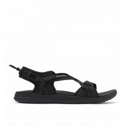 Damskie sandały na wędrówki Columbia SANDAL. Czarne sandały damskie Columbia, bez wzorów, z materiału, bez obcasa, bez zapięcia. Za 239.99 zł.