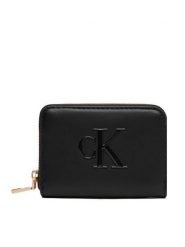 Calvin Klein Portfel LV04F1154G Czarny. Czarne portfele damskie Calvin Klein, ze skóry. Za 209.99 zł.