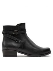 Caprice Botki 9-25308-43 Czarny. Czarne botki damskie Caprice, bez wzorów, ze skóry, bez obcasa, na płaskiej podeszwie, bez zapięcia. Za 499.99 zł.