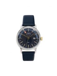 Timex Zegarek TW2Y47900 Granatowy. Niebieskie, analogowe zegarki męskie Timex, bez wzorów. Za 859.99 zł.