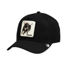 Czapka z daszkiem Goorin Bros. Road Rage Trucker 101-0211-BLK. Czarne czapki damskie Goorin Bros, bez wzorów. Za 198.00 zł.