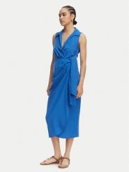 LOLA CASADEMUNT Sukienka codzienna LS2616132 Niebieski Regular Fit. Niebieskie sukienki damskie LOLA CASADEMUNT, na co dzień, s, bez wzorów, z lyocellu, bez kołnierzyka, bez ramiączek, proste. Za 712.99 zł.