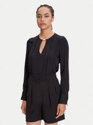 Marciano Guess Bluzka 5YGH14 czar7356A Czarny Regular Fit. Czarne bluzki damskie Marciano Guess, z aplikacjami, z wiskozy, bez kołnierzyka, bez ramiączek. Za 699.99 zł.