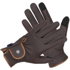Rękawiczki jeździeckie Equestrian Queen Winter Charcot. Czarne rękawiczki męskie EQUESTRIAN QUEEN, bez wzorów. Za 106.99 zł.