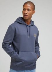 LEE CORE HOODIE MĘSKA BLUZA Z KAPTUREM NIEROZPINANA DUSTY 112342453 LM09015541. Bluzy męskie Lee, m, bez wzorów, z kapturem. Za 159.99 zł.