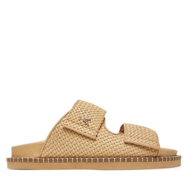 Klapki Patrizia Pepe. Brązowe klapki damskie Patrizia Pepe, bez wzorów, bez obcasa, bez zapięcia. Za 1,109.00 zł.