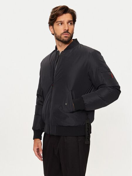 After Label Kurtka bomber Francoforte A00005 Czarny Regular Fit. Czarne kurtki męskie After Label, m, bez wzorów, z syntetyku, bez kaptura. Za 1,279.00 zł.
