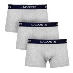 Bokserki Lacoste szare, zestaw 3 sztuk. Szare bokserki męskie Lacoste, bez wzorów, z bawełny. Za 204.75 zł.