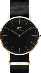 Zegarek Daniel Wellington Zegarek męski Daniel Wellington DW00100148 czarny. Czarne zegarki męskie Daniel Wellington, bez wzorów. Za 564.00 zł.