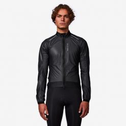Second Life - Kurtka rowerowa szosowa Van Rysel Racer Ultral... - Stan Doskonały. Czarne kurtki męskie VAN RYSEL, l, bez wzorów, z materiału, bez kaptura, rowerowe. Za 169.99 zł.