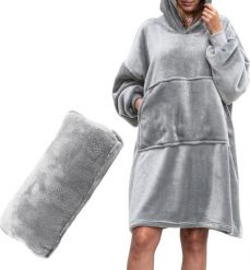 Froster Bluzair - Bluza koc - Jasny szary. Szare bluzy damskie Froster, bez wzorów, bez ramiączek, bez kaptura. Za 156.00 zł.