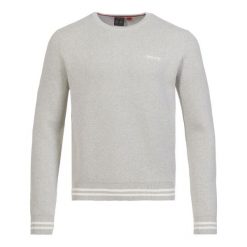 Sweter z okrągłym dekoltem Musto Salcombe. Szare swetry męskie Musto, l, bez wzorów, sportowe, bez kołnierzyka, bez ramiączek. Za 503.00 zł.