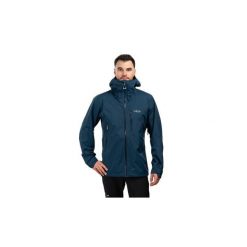 Kurtka trekkingowa męska Downpour Mountain. Szare kurtki sportowe męskie RAB, m, bez wzorów, z hardshellu, bez kaptura. Za 899.99 zł.