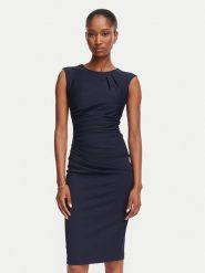 Rinascimento Sukienka koktajlowa CFC0130273003 Granatowy Slim Fit. Niebieskie sukienki damskie Rinascimento, xl, bez wzorów, z syntetyku, wizytowe, bez kołnierzyka, bez ramiączek. Za 469.99 zł.