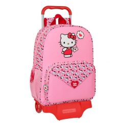Plecak szkolny HELLO KITTY Poliester 300D. Czerwone plecaki męskie Hello Kitty, bez wzorów, z poliesteru. Za 375.15 zł.