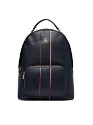 Tommy Hilfiger Plecak Th Daily Backpack Corp AW0AW18851 Granatowy. Niebieskie plecaki damskie Tommy Hilfiger, bez wzorów, ze skóry. Za 649.99 zł.