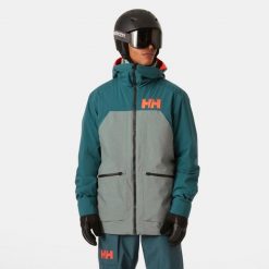 Kurtka narciarska Helly Hansen Straightline Lifaloft 2.0. Zielone kurtki sportowe męskie Helly Hansen, l, bez wzorów, z polaru, bez kaptura, narciarskie, primaloft. Za 1,576.65 zł.