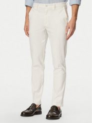 BOSS Chinosy H-Kaiton1 50543312 Biały Slim Fit. Białe eleganckie spodnie męskie Boss, bez wzorów, z bawełny. Za 629.99 zł.