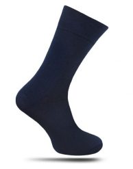Skarpetki Bambusowe z Jonami Srebra, Granatowe Garniturowe, Jednokolorowe, Bezuciskowe -NADIR. Niebieskie garnitury męskie Nadir, bez wzorów, z dzianiny. Za 15.90 zł.
