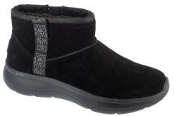Buty zimowe damskie, On-The-GO Encore - Fireside. Czarne obuwie trekkingowe damskie Skechers, z materiału, bez zapięcia. Za 219.99 zł.