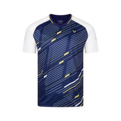 Koszulka sportowa unisex VICTOR T-43100 B. Niebieskie koszulki sportowe damskie Victor, m, bez wzorów, bez ramiączek. Za 129.99 zł.