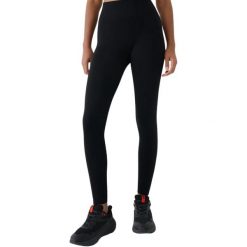 Legginsy damskie 4F FNK. Czarne legginsy damskie 4F, bez wzorów, z materiału. Za 92.99 zł.