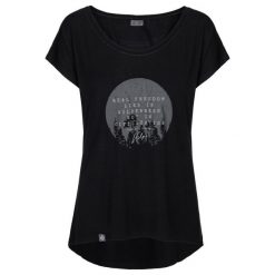 Damski t-shirt Kilpi ROISIN-W. Czarne bluzki damskie Kilpi, xs, bez wzorów, sportowe, bez kołnierzyka, bez ramiączek. Za 75.03 zł.