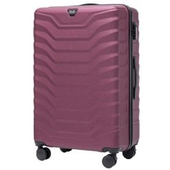 Walizka duża Wings PEAFOWL 2.0 28" BURGUNDY. Czerwone walizki damskie Wings, bez wzorów, z materiału, duże. Za 259.90 zł.