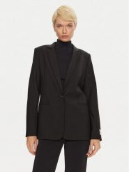 Calvin Klein Marynarka K20K207632 Czarny Slim Fit. Czarne marynarki i żakiety damskie Calvin Klein, bez wzorów, z wełny, bez kołnierzyka, bez ramiączek. Za 1,299.00 zł.