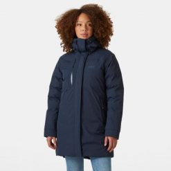 Parka dla kobiet Helly Hansen Adore. Niebieskie parki damskie Helly Hansen, na zimę, bez wzorów, bez kaptura. W wyprzedaży za 1,429.50 zł.