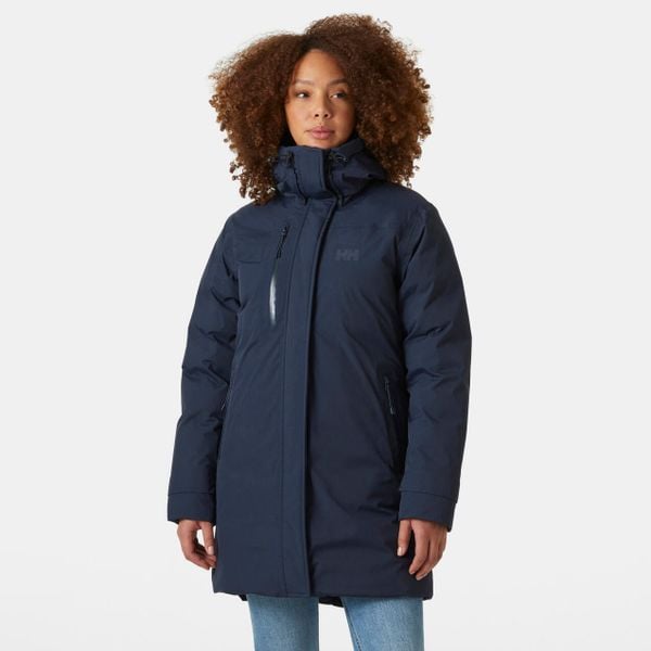 Parka dla kobiet Helly Hansen Adore. Niebieskie parki damskie Helly Hansen, na zimę, bez wzorów, z puchu, bez kaptura. Za 1,624.95 zł.